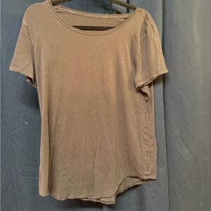 lululemon athletica Charcoal Short Sleeve Tee, rounded neck